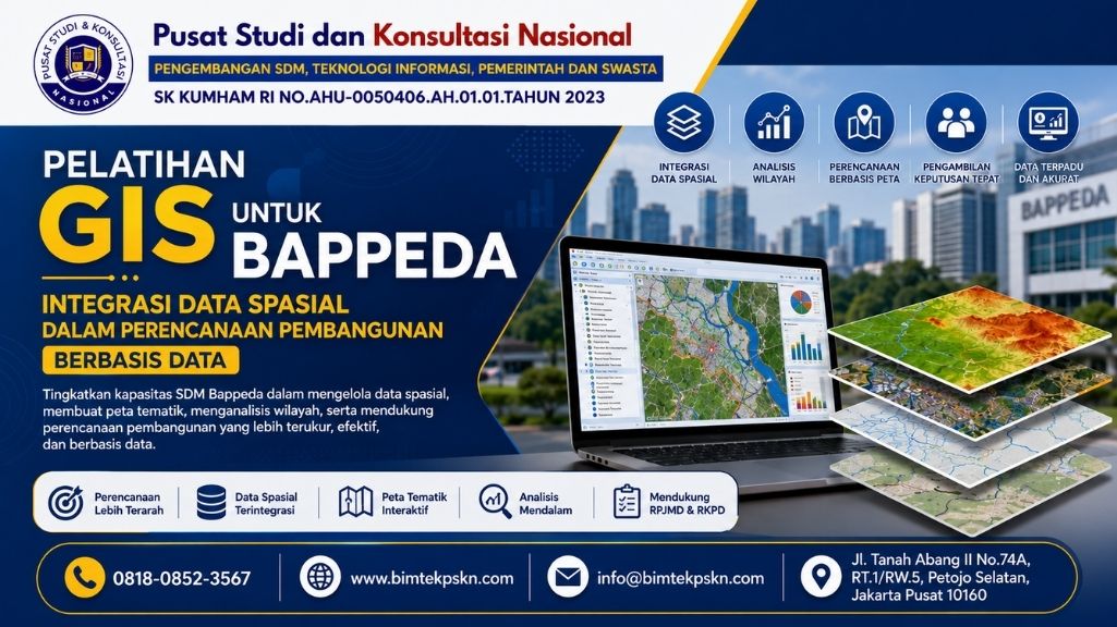 Pelatihan GIS untuk Bappeda Integrasi Data Spasial dalam Perencanaan Pembangunan Berbasis Data