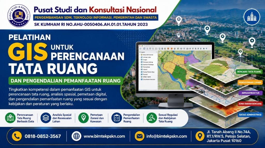 Pelatihan GIS untuk Perencanaan Tata Ruang dan Pengendalian Pemanfaatan Ruang