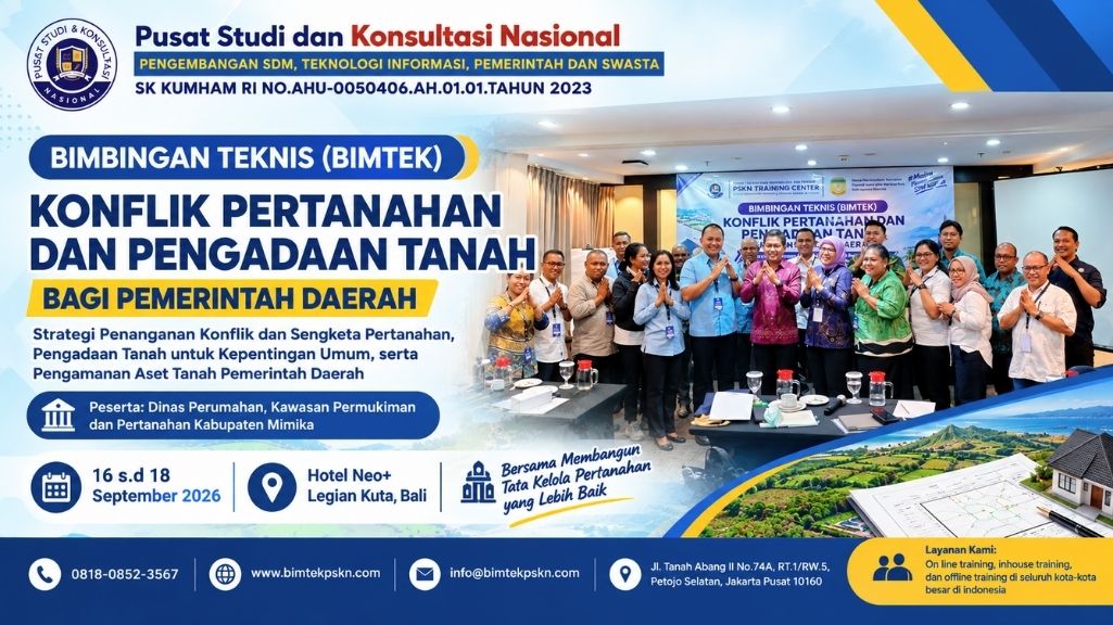 PSKN Gelar Bimtek Konflik Pertanahan dan Pengadaan Tanah bagi Pemkab Mimika