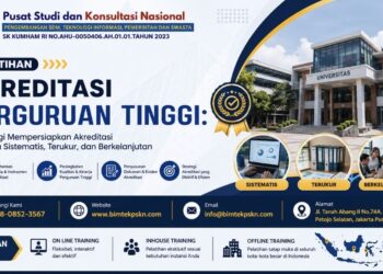 Pelatihan Akreditasi Perguruan Tinggi Strategi Mempersiapkan Akreditasi Secara Sistematis, Terukur, dan Berkelanjutan
