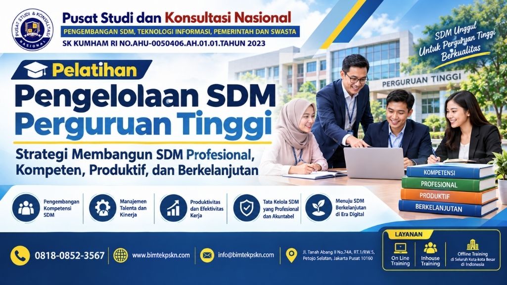 Pelatihan Pengelolaan SDM Perguruan Tinggi Strategi Membangun SDM Profesional, Kompeten, Produktif, dan Berkelanjutan
