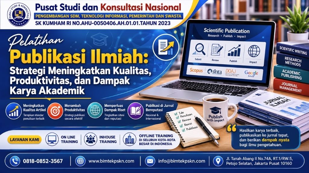Pelatihan Publikasi Ilmiah Strategi Meningkatkan Kualitas, Produktivitas, dan Dampak Karya Akademik