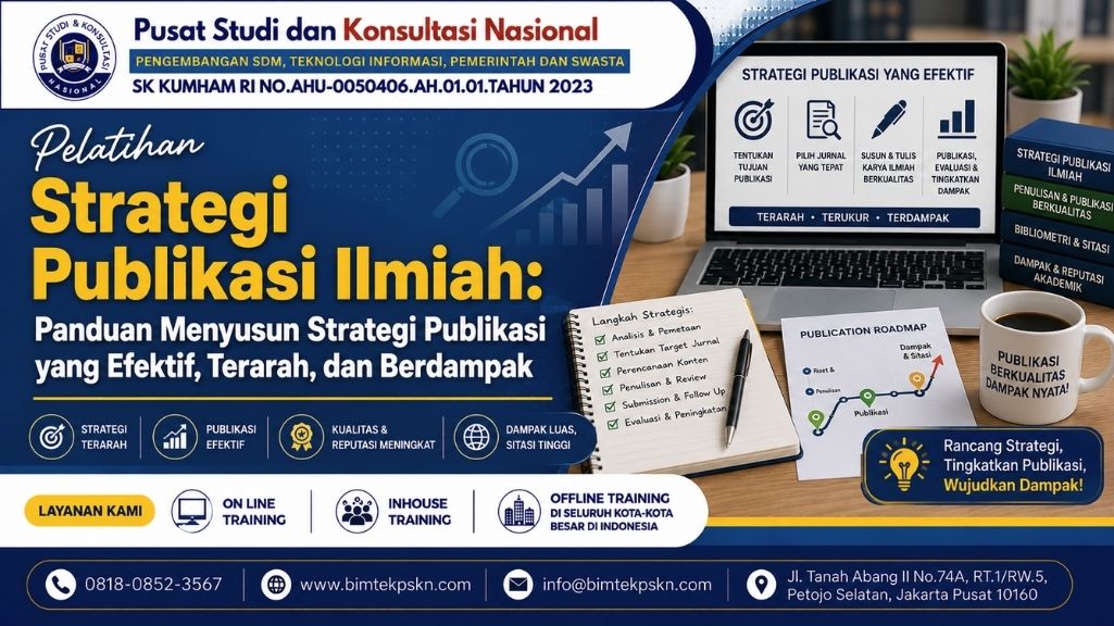 Pelatihan Strategi Publikasi Ilmiah Panduan Menyusun Strategi Publikasi yang Efektif, Terarah, dan Berdampak