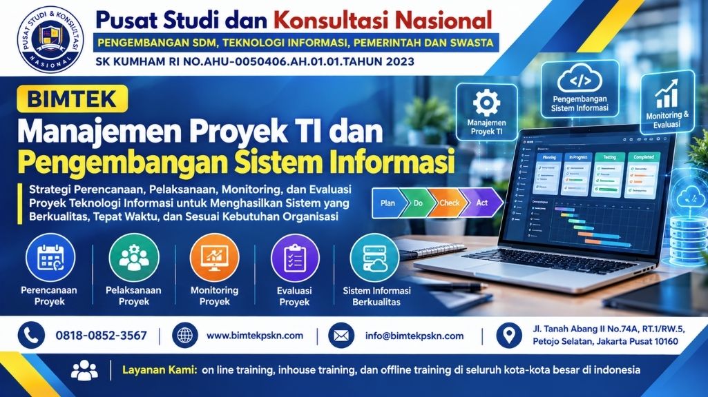Bimtek Manajemen Proyek TI dan Pengembangan Sistem Informasi